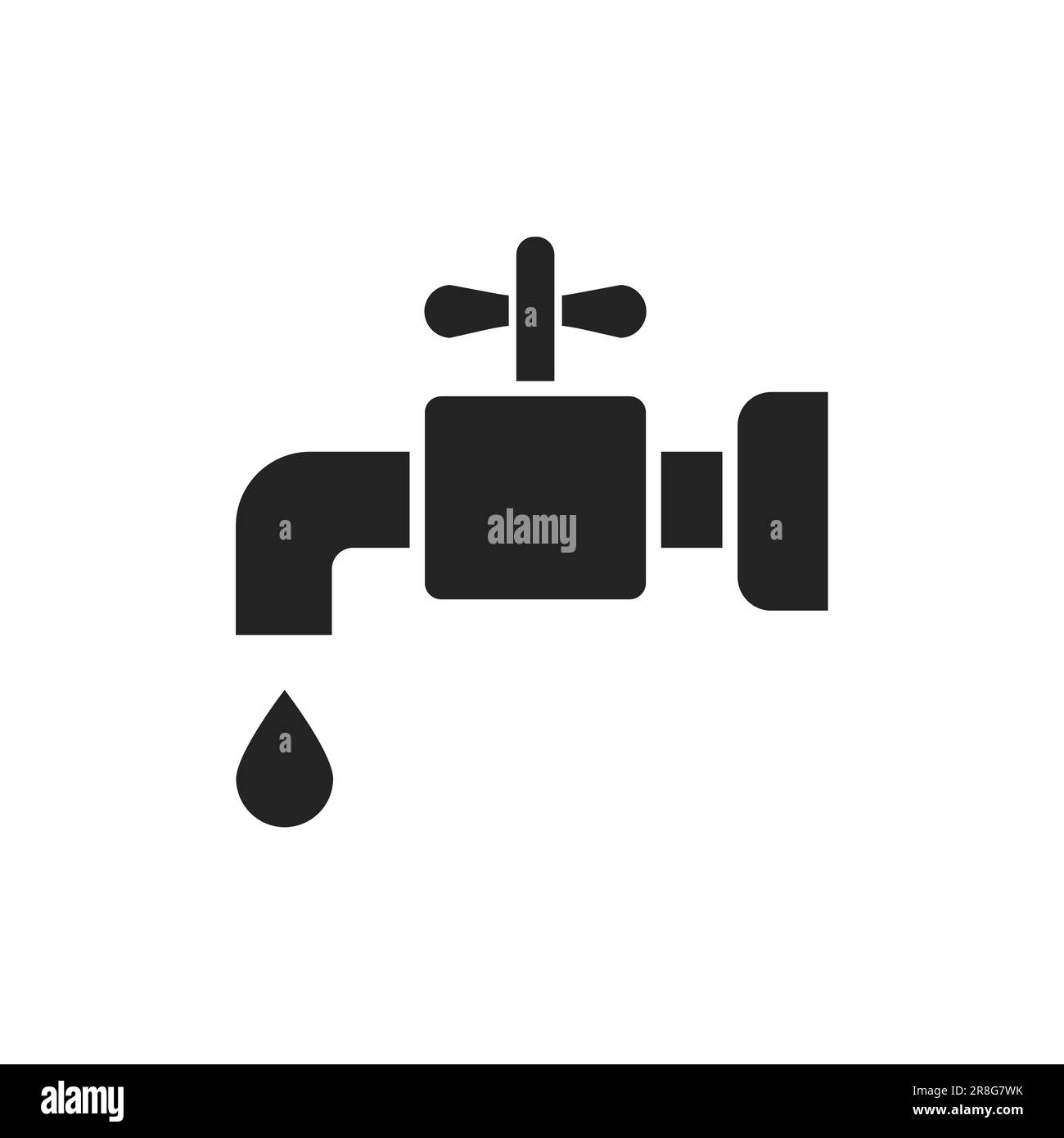 Icône de ligne de couleur de tuyauterie. Elément vectoriel isolé. Pictogramme de contour pour la page Web, l'application mobile, la promotion Illustration de Vecteur