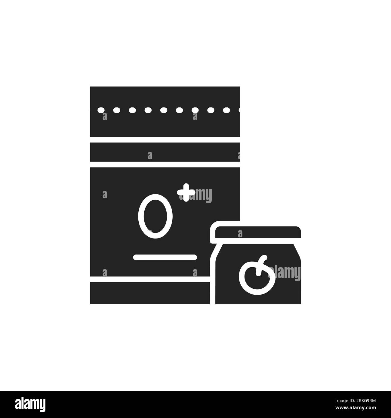 Icône de la ligne de couleur des aliments pour bébés. Elément vectoriel isolé. Pictogramme de contour pour la page Web, l'application mobile, la promotion Illustration de Vecteur