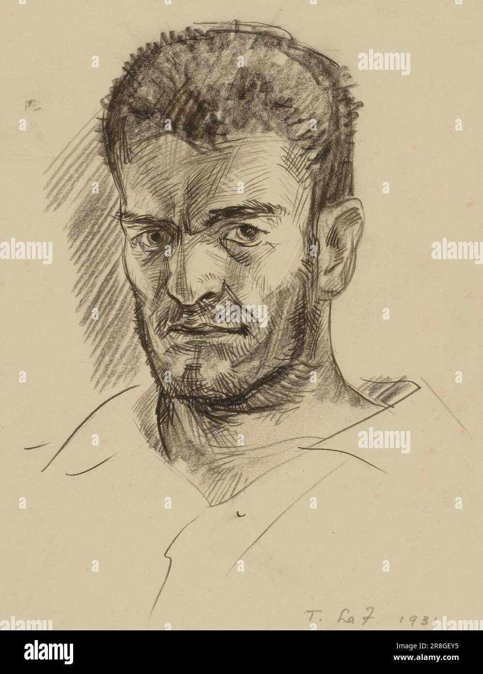 Portrait d'un homme 1931 par Thomas la Farge, né Paris, France 1904-mort Océan Atlantique 1943 Banque D'Images