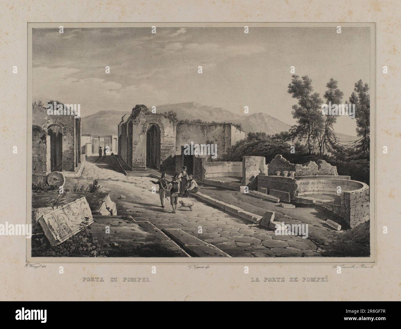Porta di Pompei [] par Francesco Wenzel, italien, actif 19th siècle Banque D'Images
