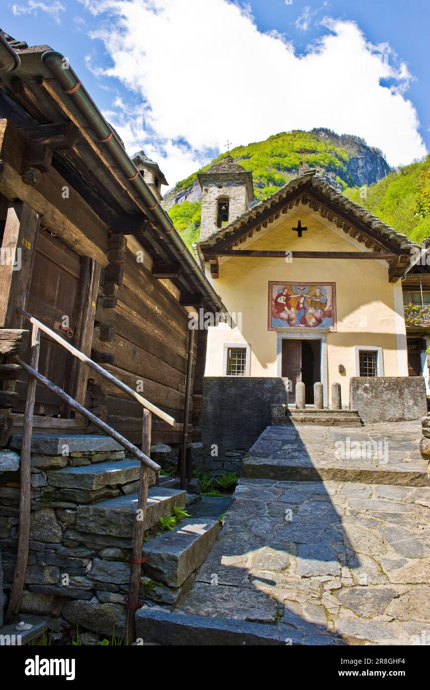 Foroglio, Bavona Valley, Canton du Tessin, Suisse Banque D'Images