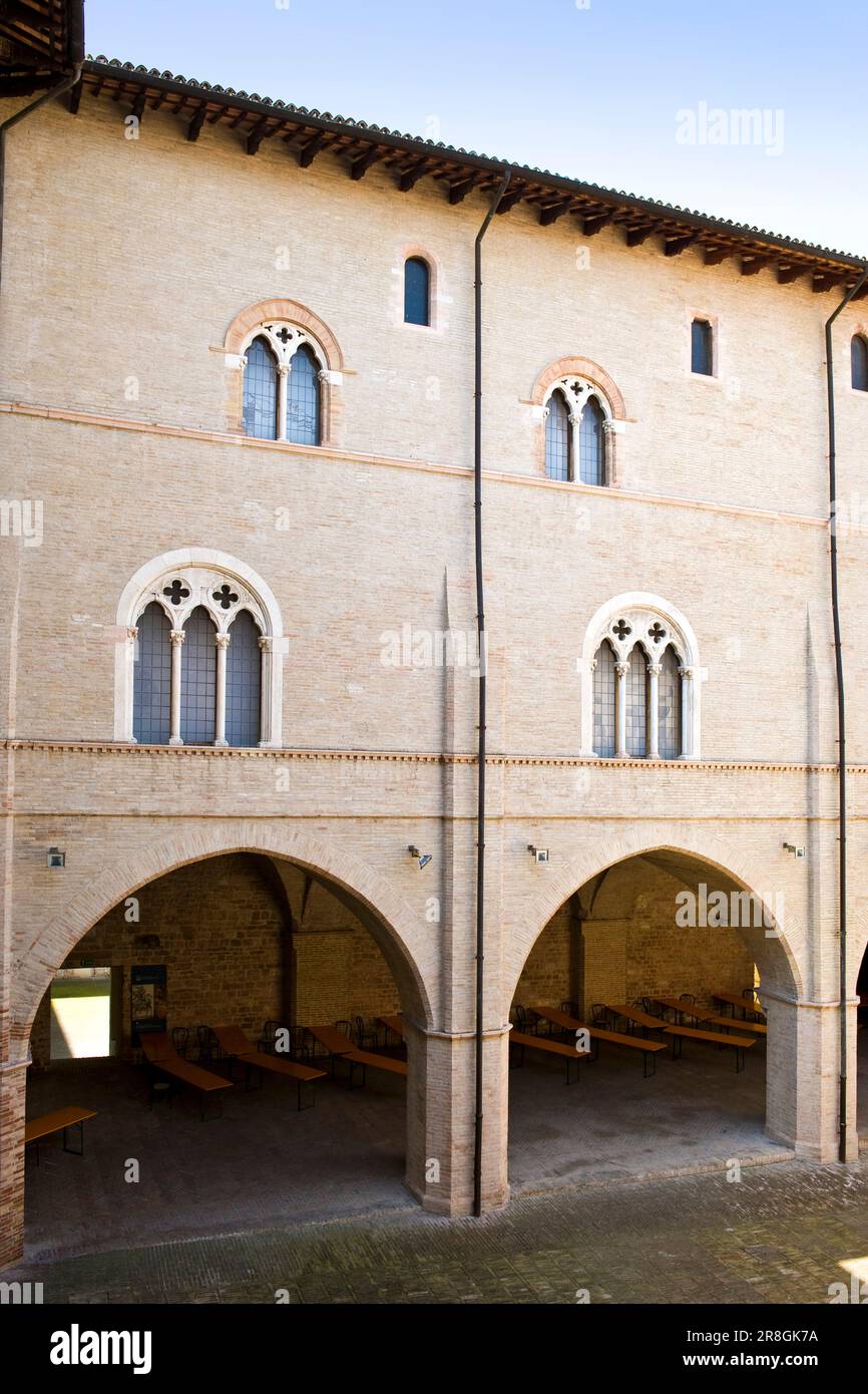 Palais Trinci, Foligno, Ombrie Banque D'Images