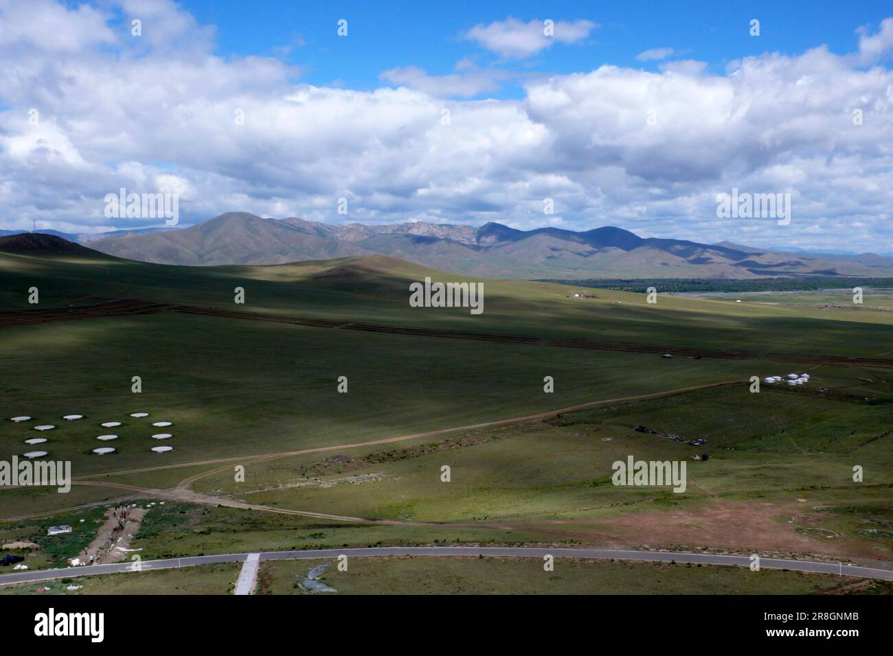 Paysage, autour d'Oulan Baatar, Mongolie Banque D'Images