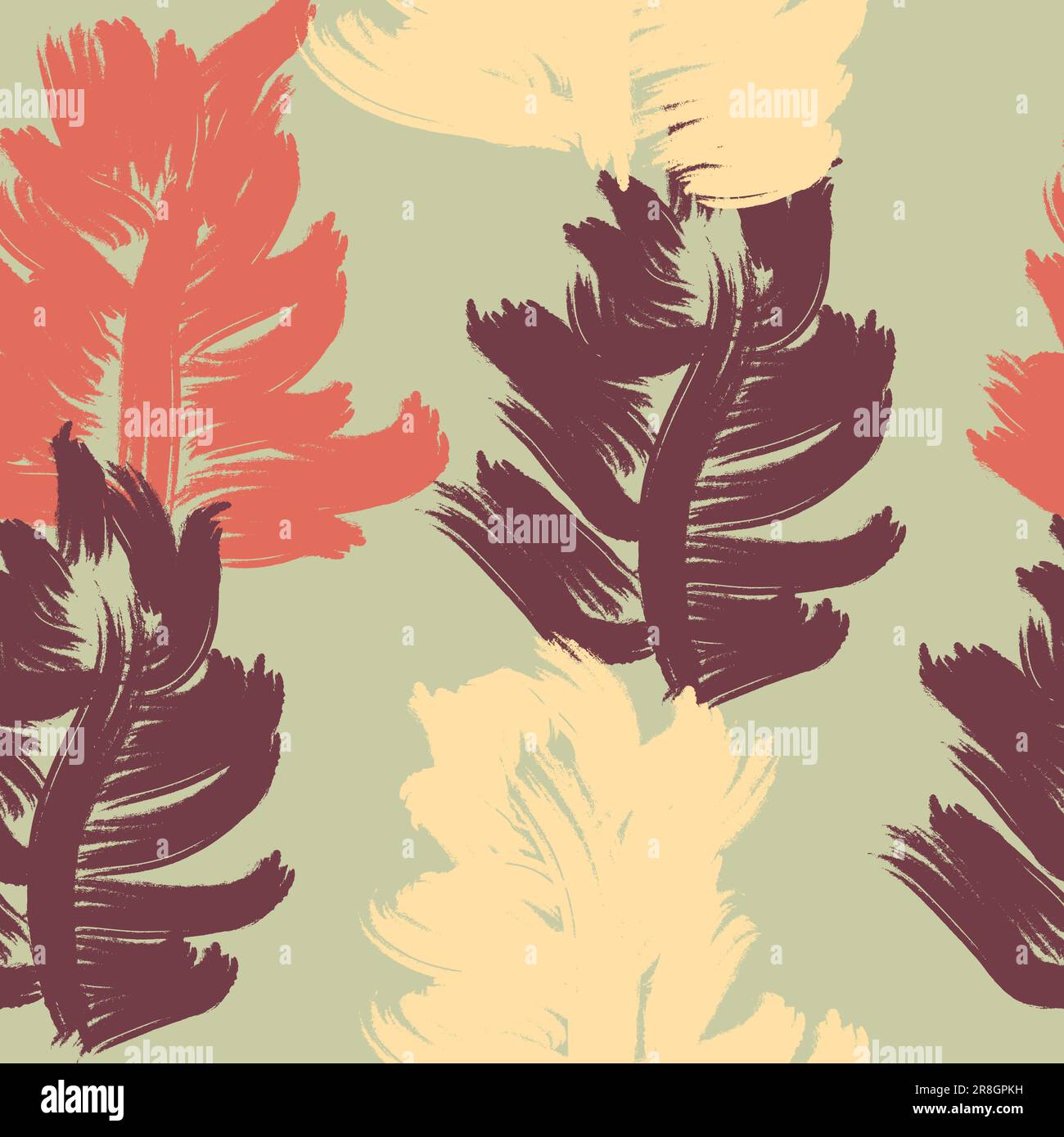 Motif abstrait à répétition sans couture dessiné à la main. Imprimés textiles contemporains au décor minimaliste Illustration de Vecteur