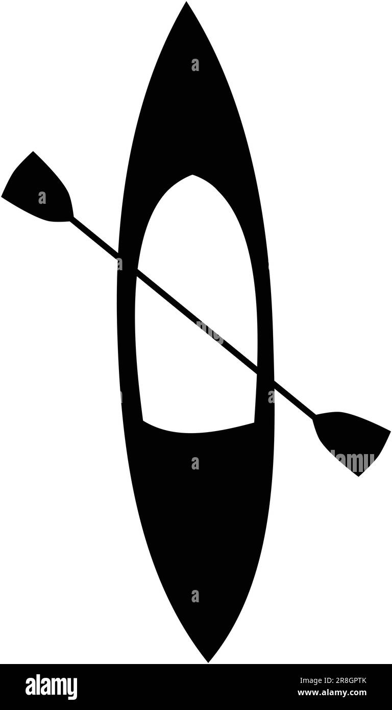 icône d'aviron illustration symbole de vecteur isolé. Kayak, icône canoë Illustration de Vecteur