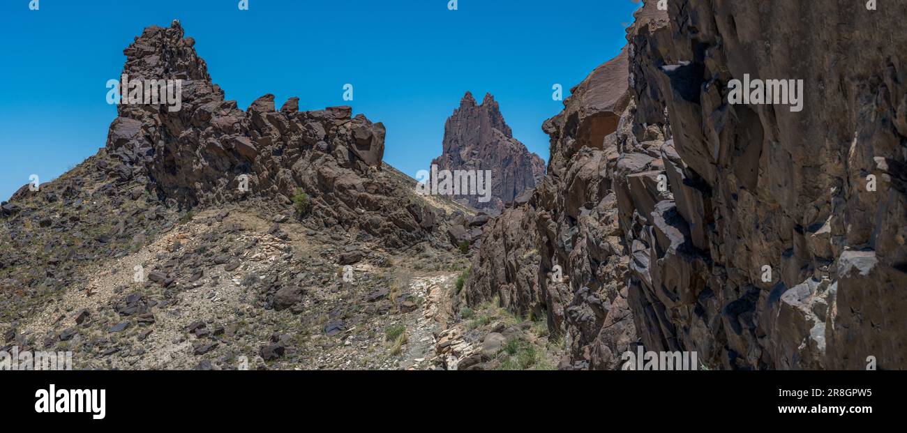 Shiprock, Nouveau Mexique Banque D'Images