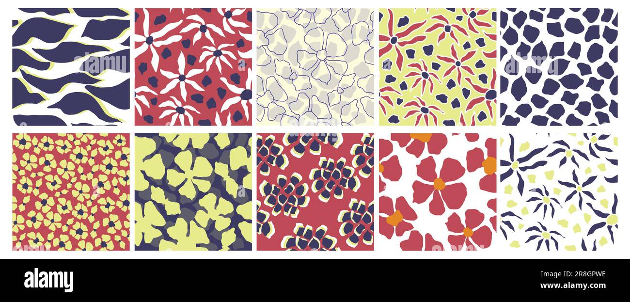 Motif abstrait à répétition sans couture dessiné à la main. Imprimés textiles contemporains au décor minimaliste Illustration de Vecteur