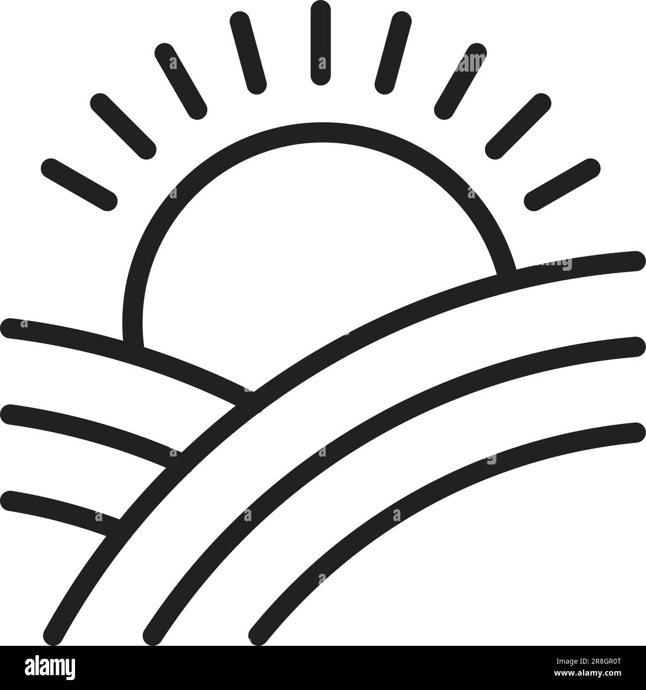 Image de l'icône lever du soleil. Illustration de Vecteur
