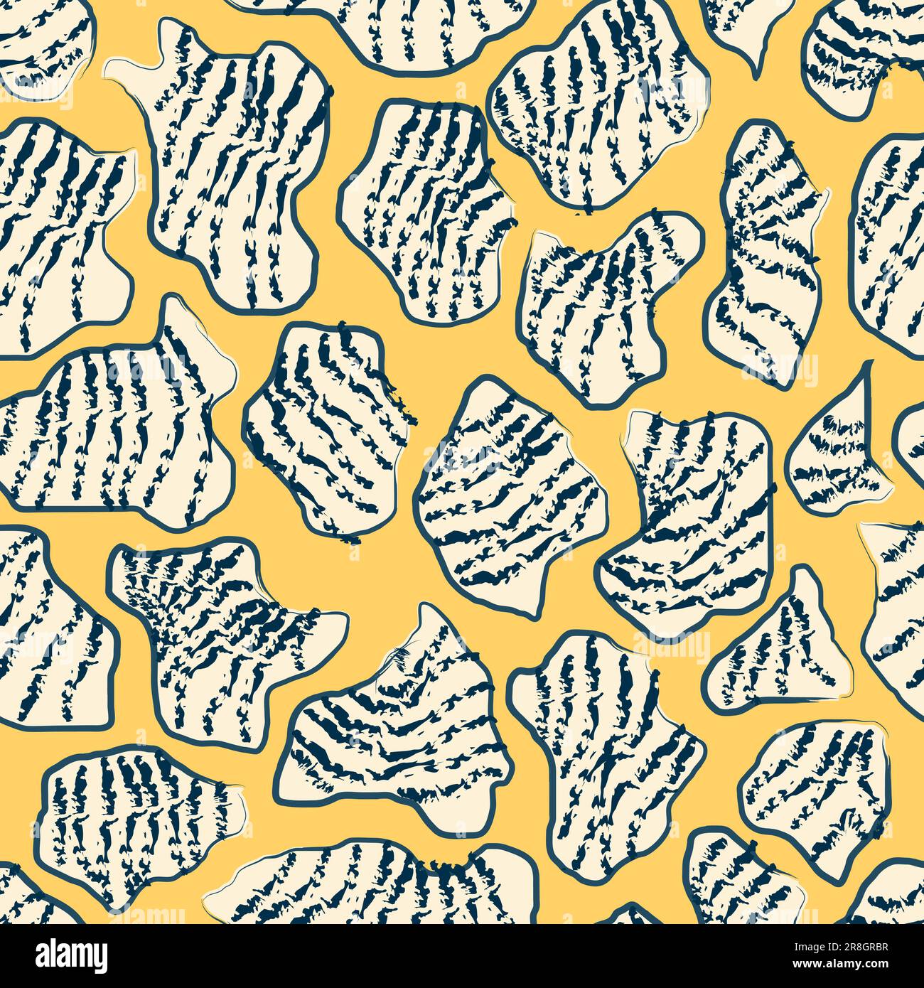 Motif abstrait à répétition sans couture dessiné à la main. Imprimés textiles contemporains au décor minimaliste Illustration de Vecteur