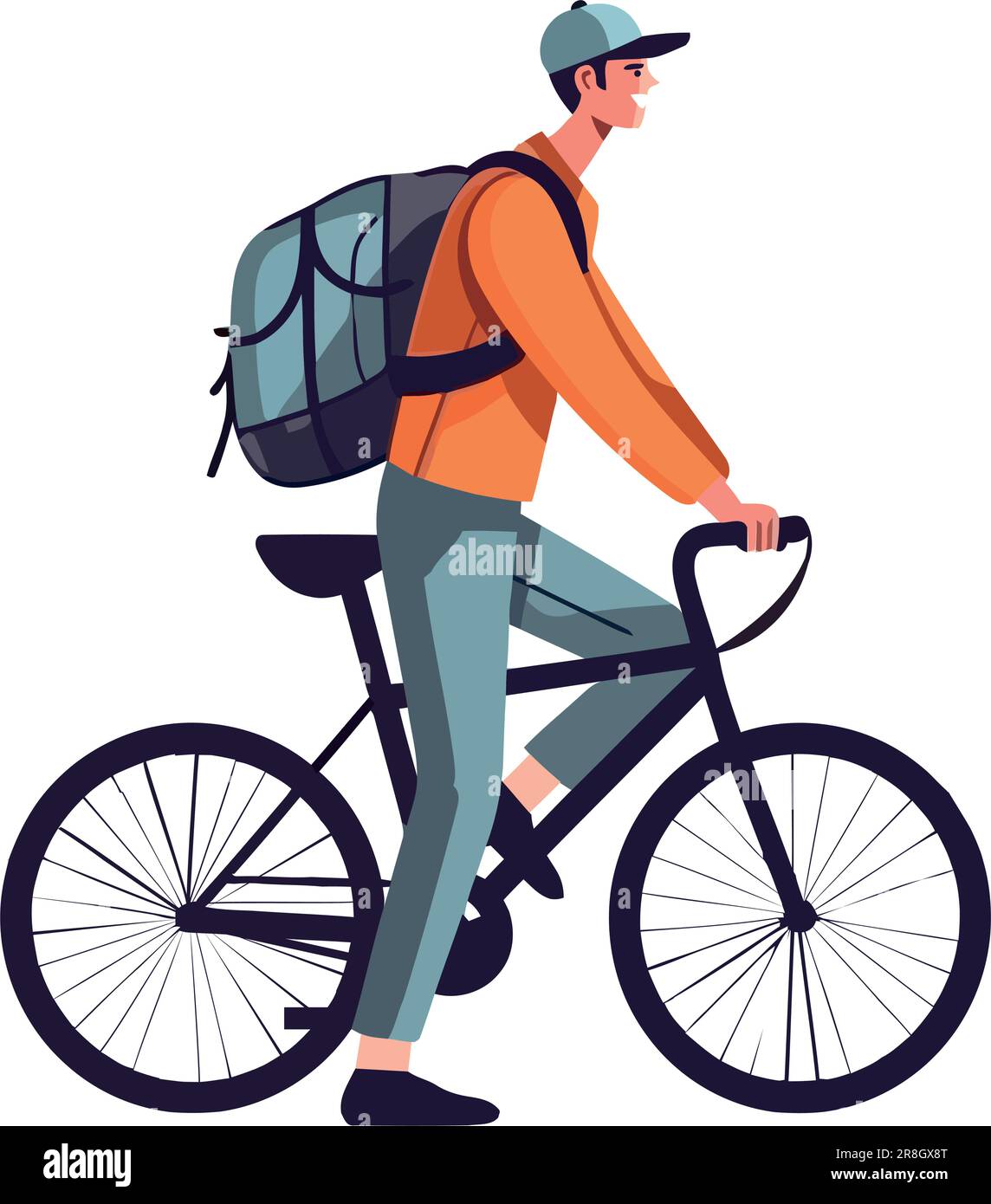 Une personne qui fait du vélo, symbole d