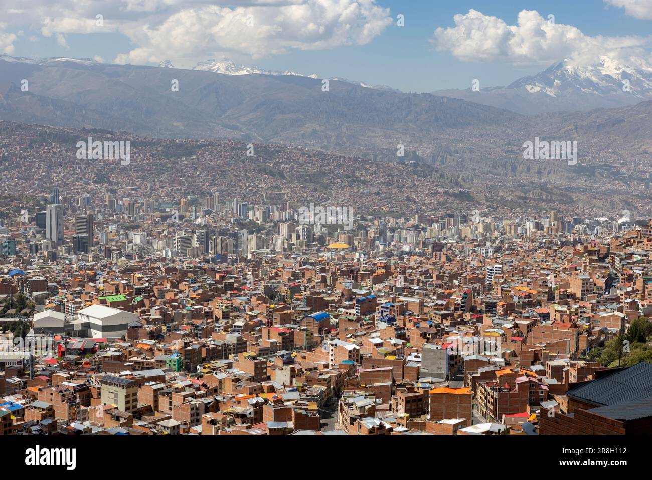 Vue sur la plus haute capitale administrative, la ville la Paz en Bolivie - Voyage et explorer l'Amérique du Sud Banque D'Images