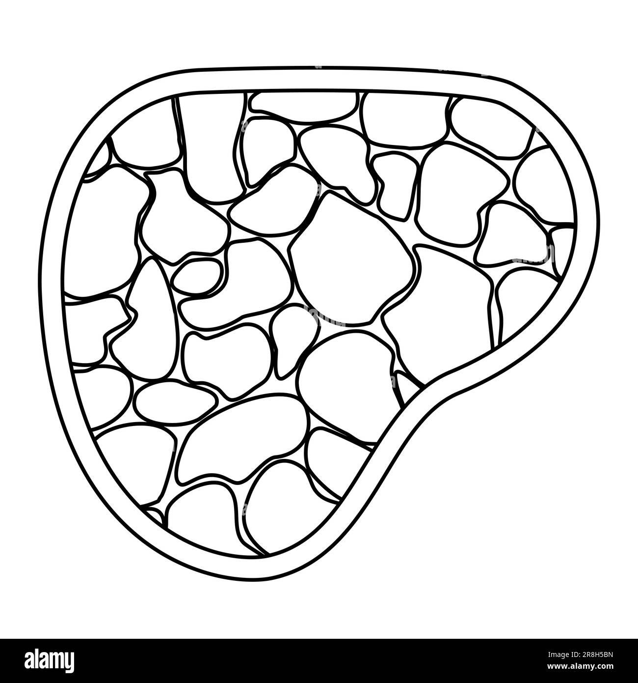 Piscine fond d'eau avec reflet du soleil, style doodle vecteur plat illustration pour enfants livre de coloriage Illustration de Vecteur