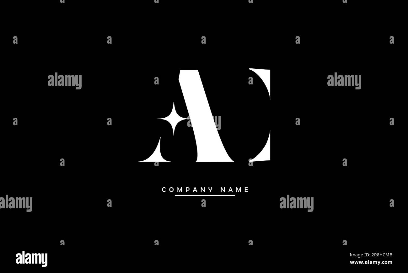 AC, CA lettres abstraites logo Monogram Illustration de Vecteur
