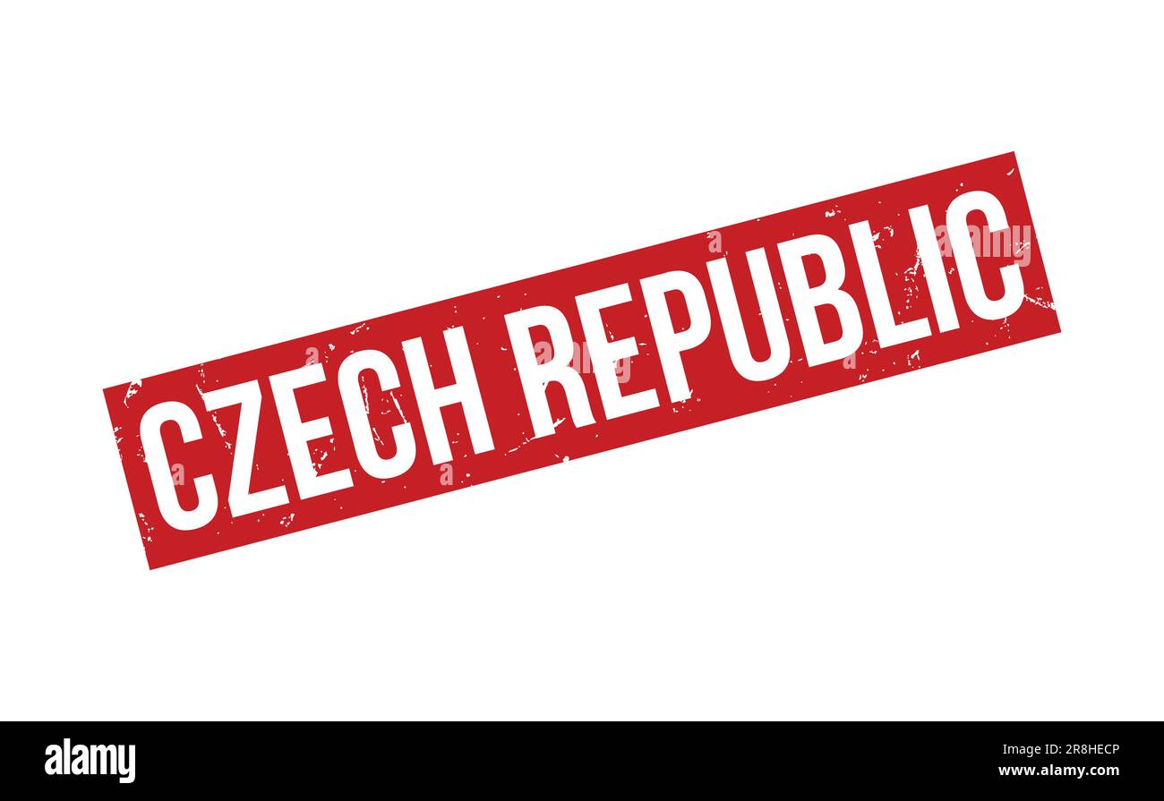 République tchèque caoutchouc tampon joint vecteur Illustration de Vecteur