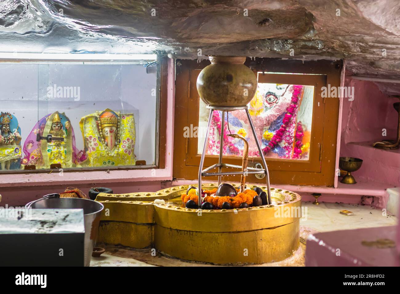 isoler dieu hindou shivalinga ancienne statue à l'image du temple est prise au temple de ganesh jodhpur rajasthan inde. Banque D'Images