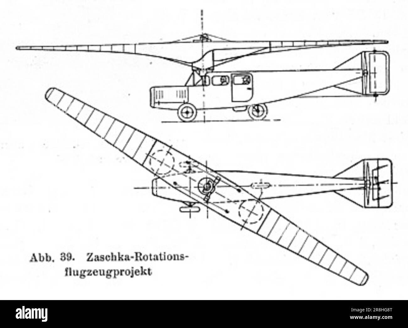 Zaschka-Rotationsflugzeug (avion à voilure tournante Zaschka) Banque D'Images