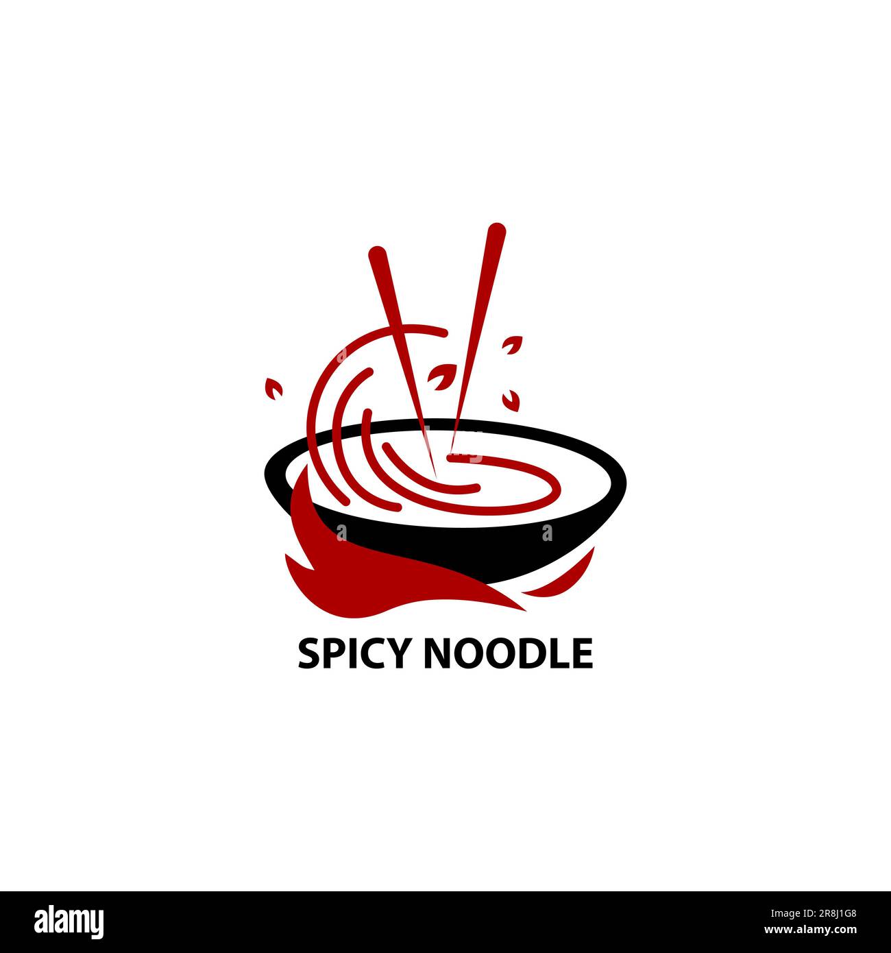 illustration vectorielle du logo spice noodle cuisine Illustration de Vecteur