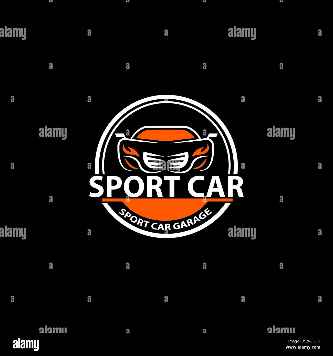 Design vectoriel du logo du concept de cercle de voiture de luxe Illustration de Vecteur