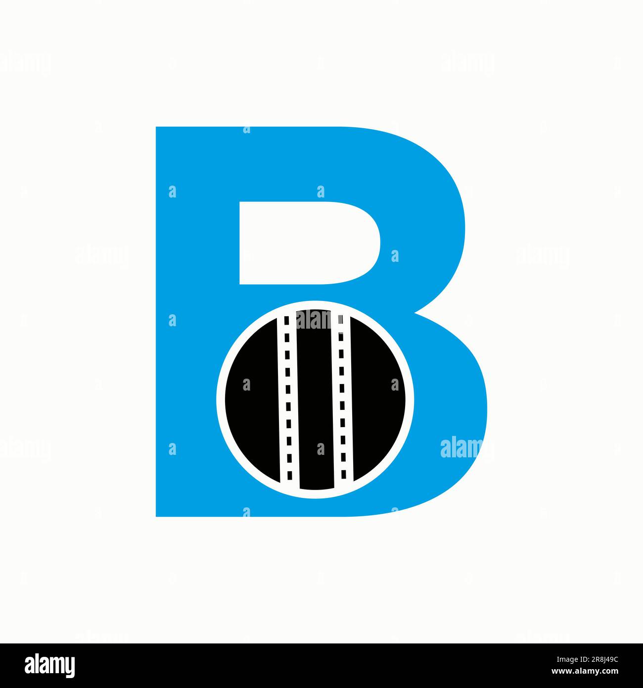 Logo de cricket sur le concept de la lettre B. Symbole du club de cricket Illustration de Vecteur