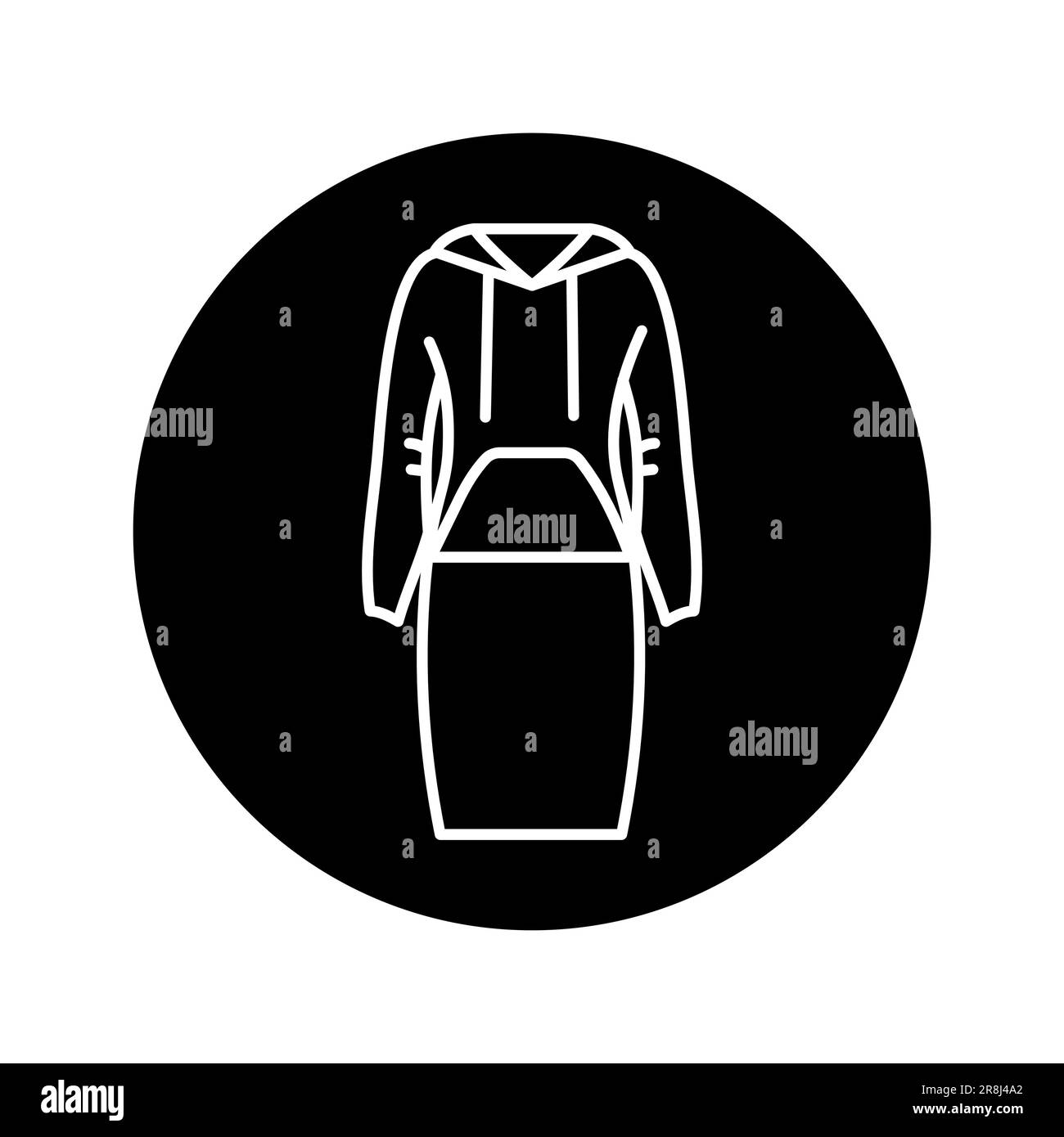 Sport robe robe ligne noire icône. Pictogramme pour page Web, application mobile, Promo. Illustration de Vecteur