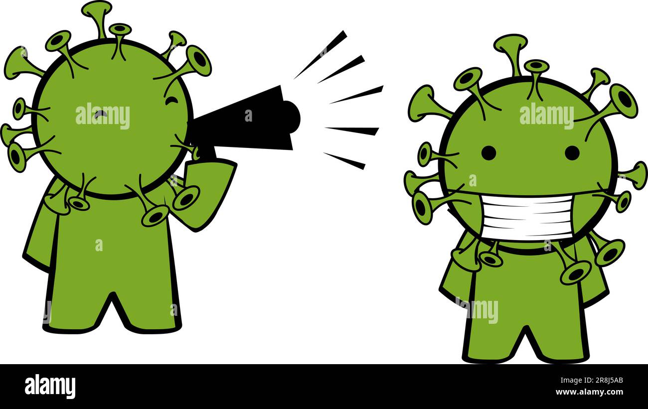 masque coronavirus caractère expressions de dessin animé pack collertion illustration en format vectoriel Illustration de Vecteur