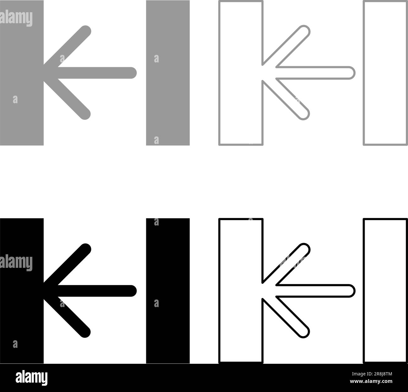 Tourniquet tourniquet chicane porte entrée concept rabat sécurité barrière accès ensemble icône gris noir couleur vecteur illustration image simple Illustration de Vecteur