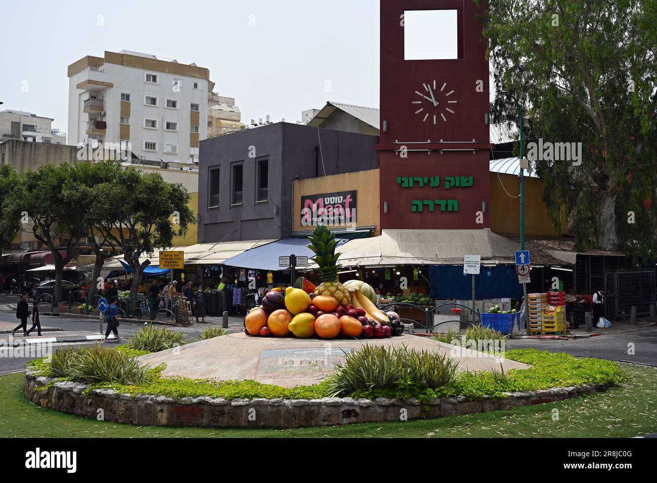 Marché des fruits à Hadera Banque D'Images