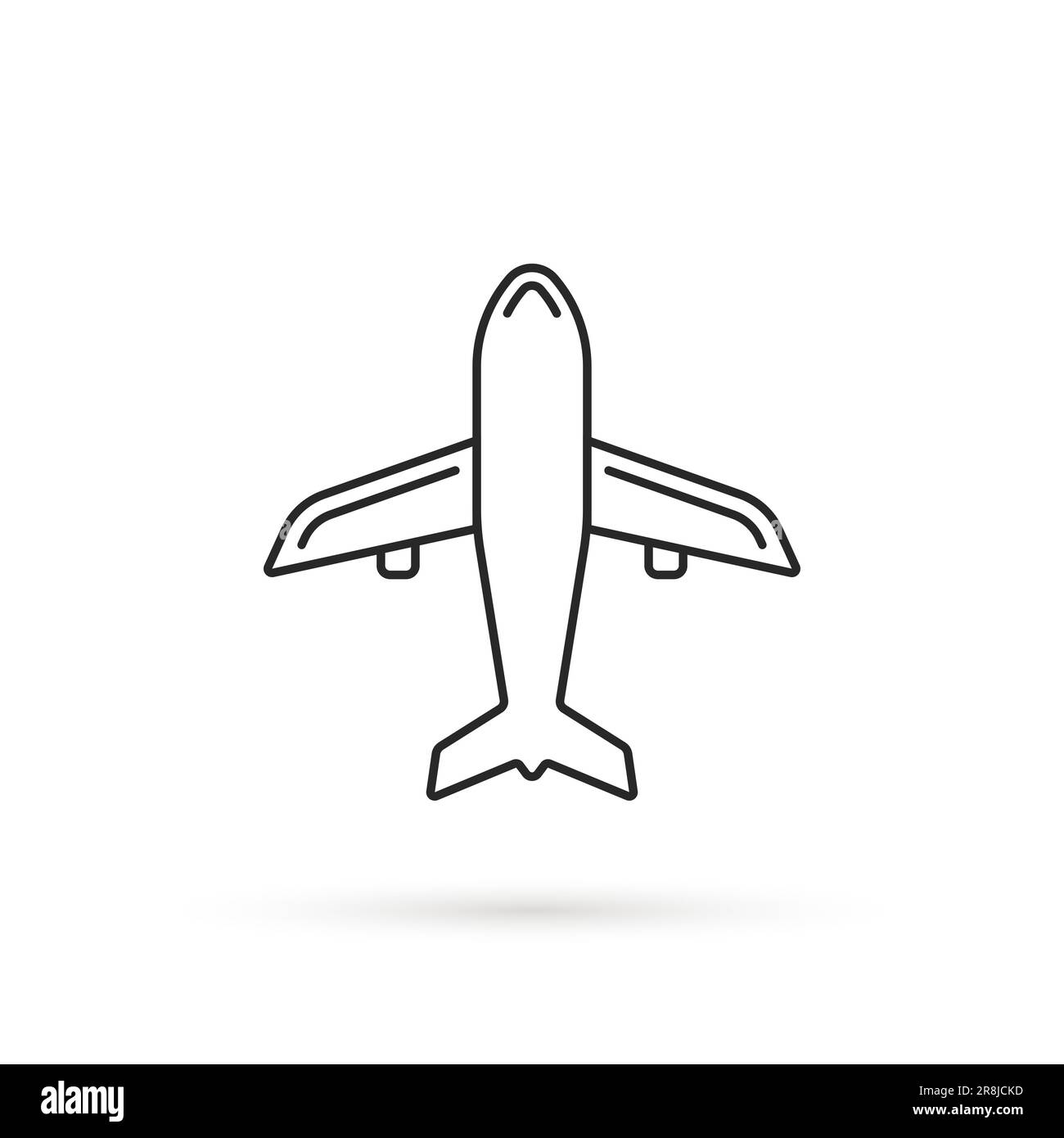 icône noire simple de plan de ligne mince Illustration de Vecteur