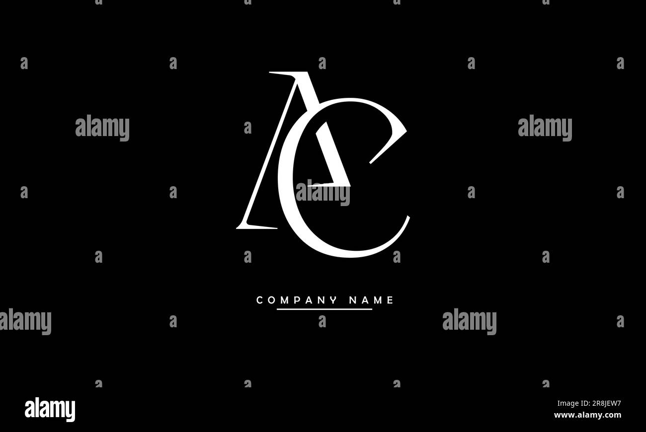 AC, CA lettres abstraites logo Monogram Illustration de Vecteur