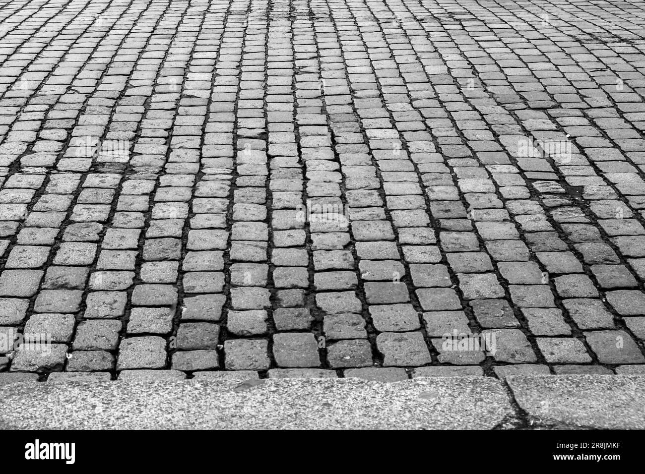 pavés en noir et blanc Banque D'Images