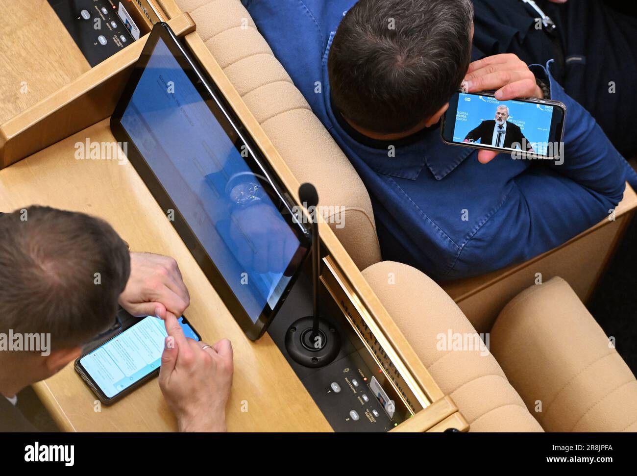 Moscou, Moldavie. 21st juin 2023. Session plénière de la Douma d'Etat de Russie. Députés pendant la réunion. Photographie de genre. 21.06.2023 Russie, Moscou crédit photo: Dmitry Dukhanin/Kommersant/Sipa USA crédit: SIPA US/Alay Live News Banque D'Images