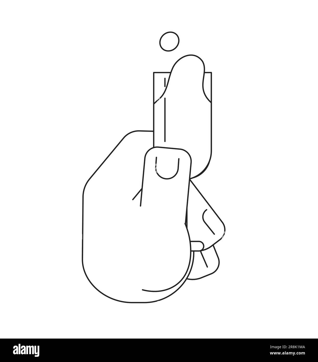 Verre de vin pétillant dégustation monochromatique plat vecteur main Illustration de Vecteur