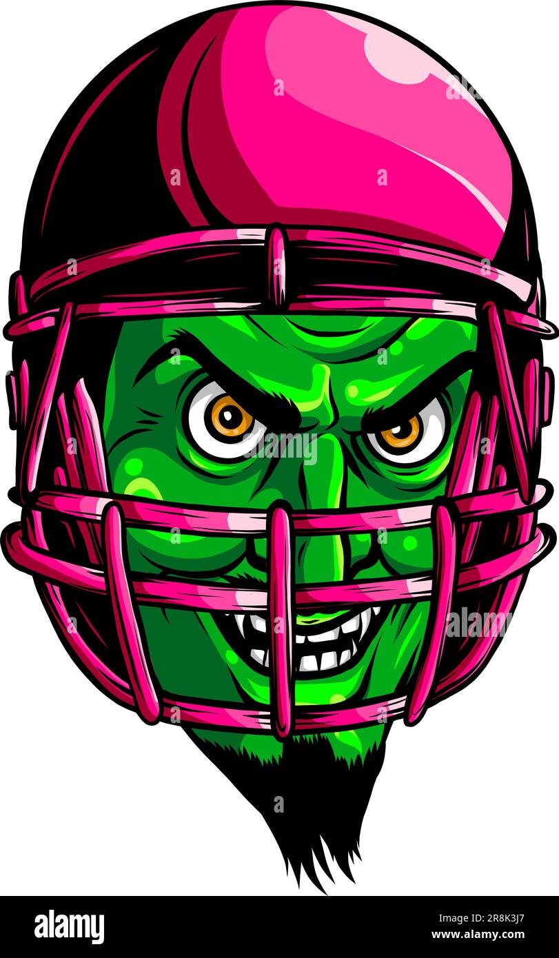 Personnage de dessin animé Vector Devil ou satan American football sports mascotte Illustration de Vecteur