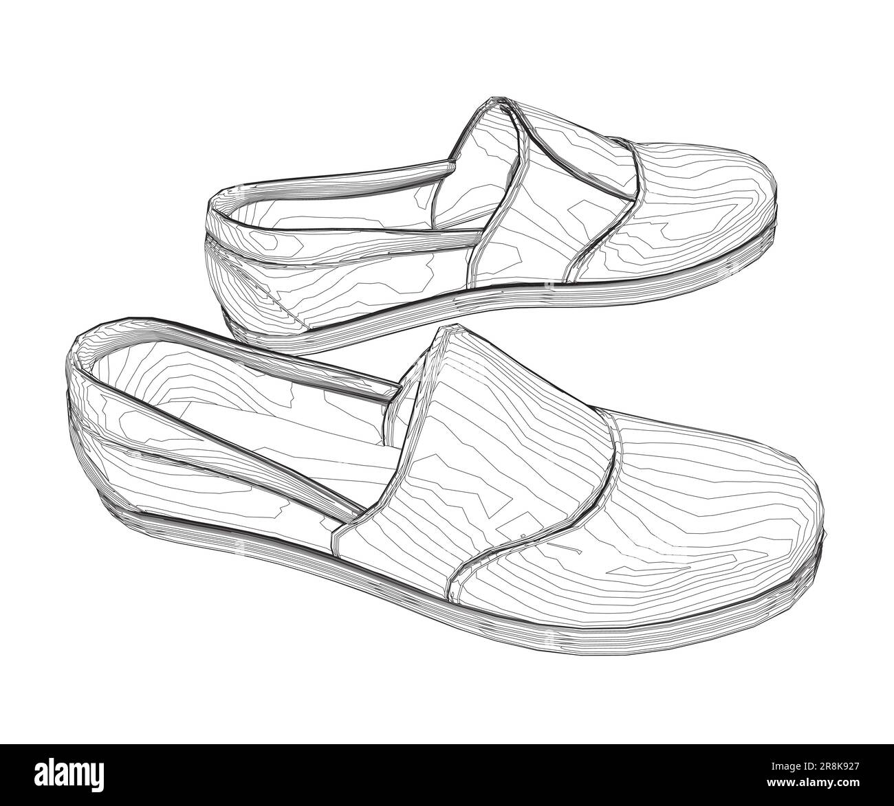 Icône de la ligne de chaussures MAN. Une paire de chaussures pour