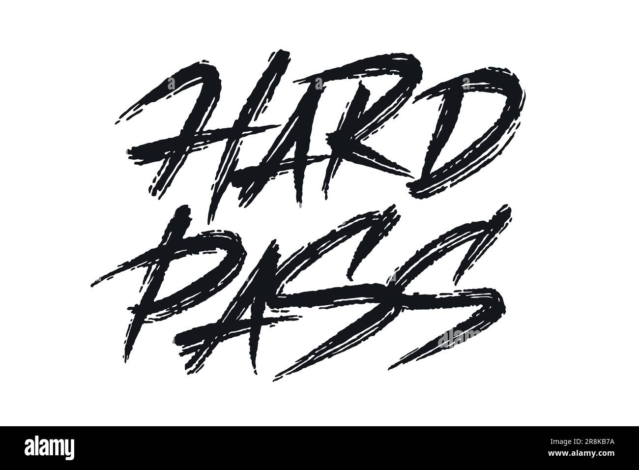 Lettrage vectoriel Hard Pass Illustration de Vecteur