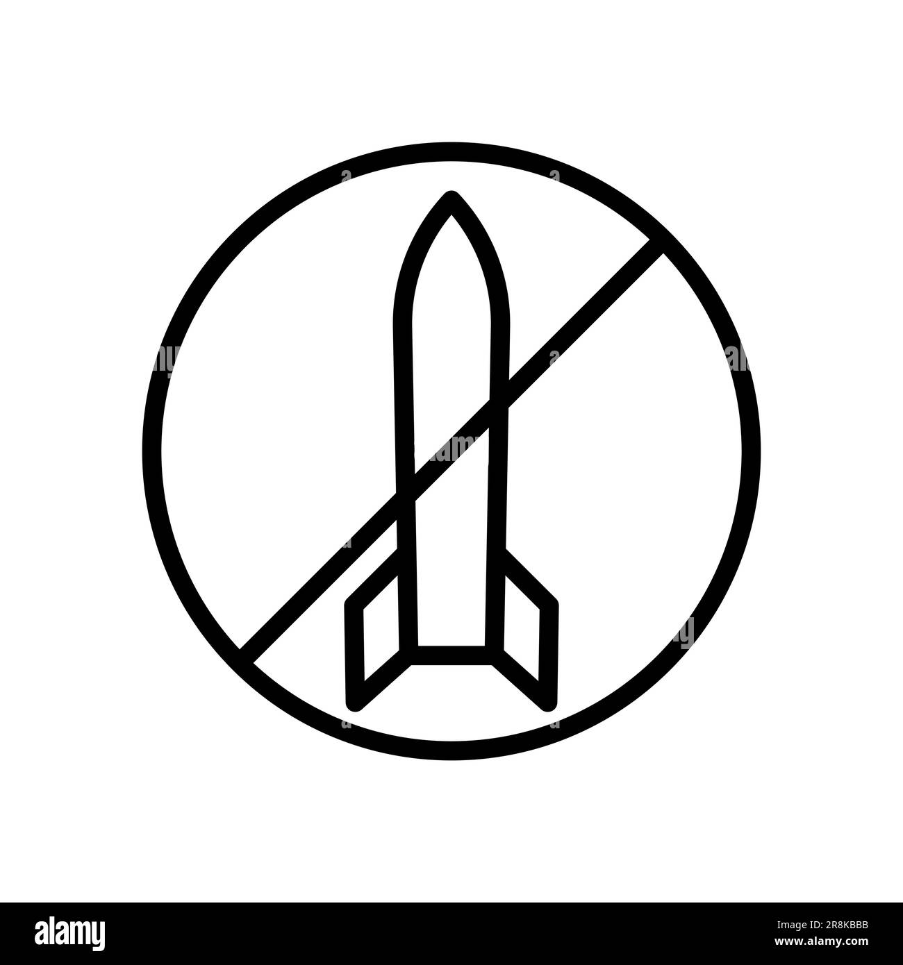 Arrêter la guerre en Ukraine contour icône de vecteur Illustration de Vecteur