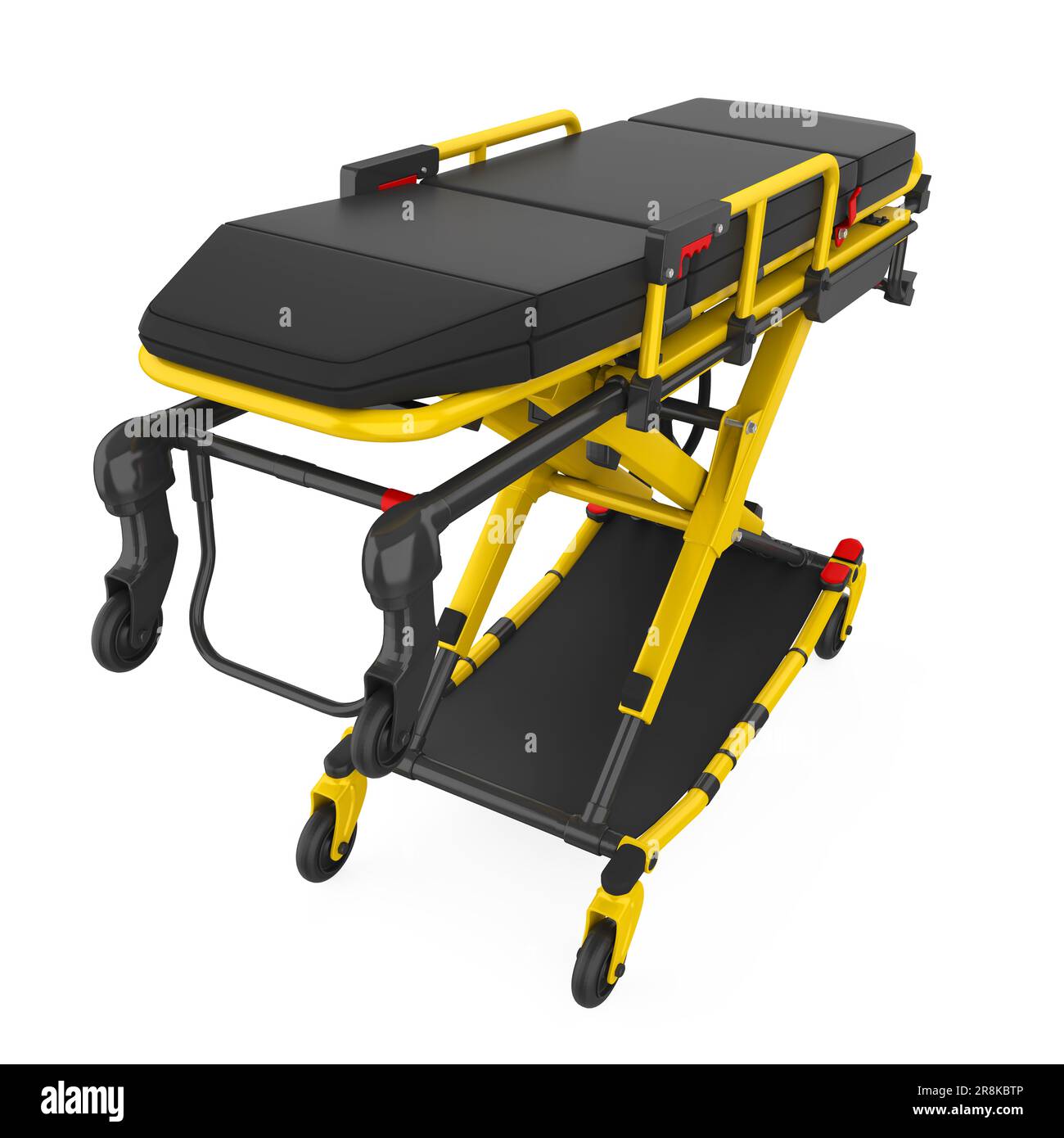 Chariot de brancard d'ambulance isolé Banque D'Images