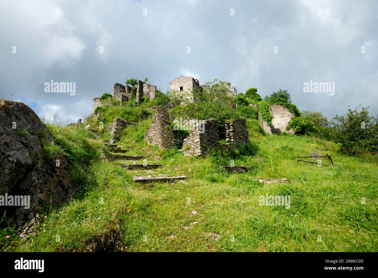 Village médiéval de San Severino di Centola - Italie Banque D'Images