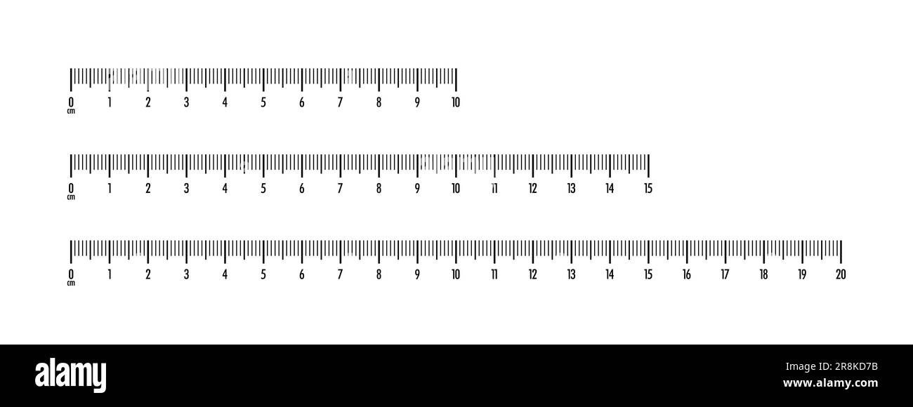 Jeu d'échelles de mesure centimétriques Illustration de Vecteur