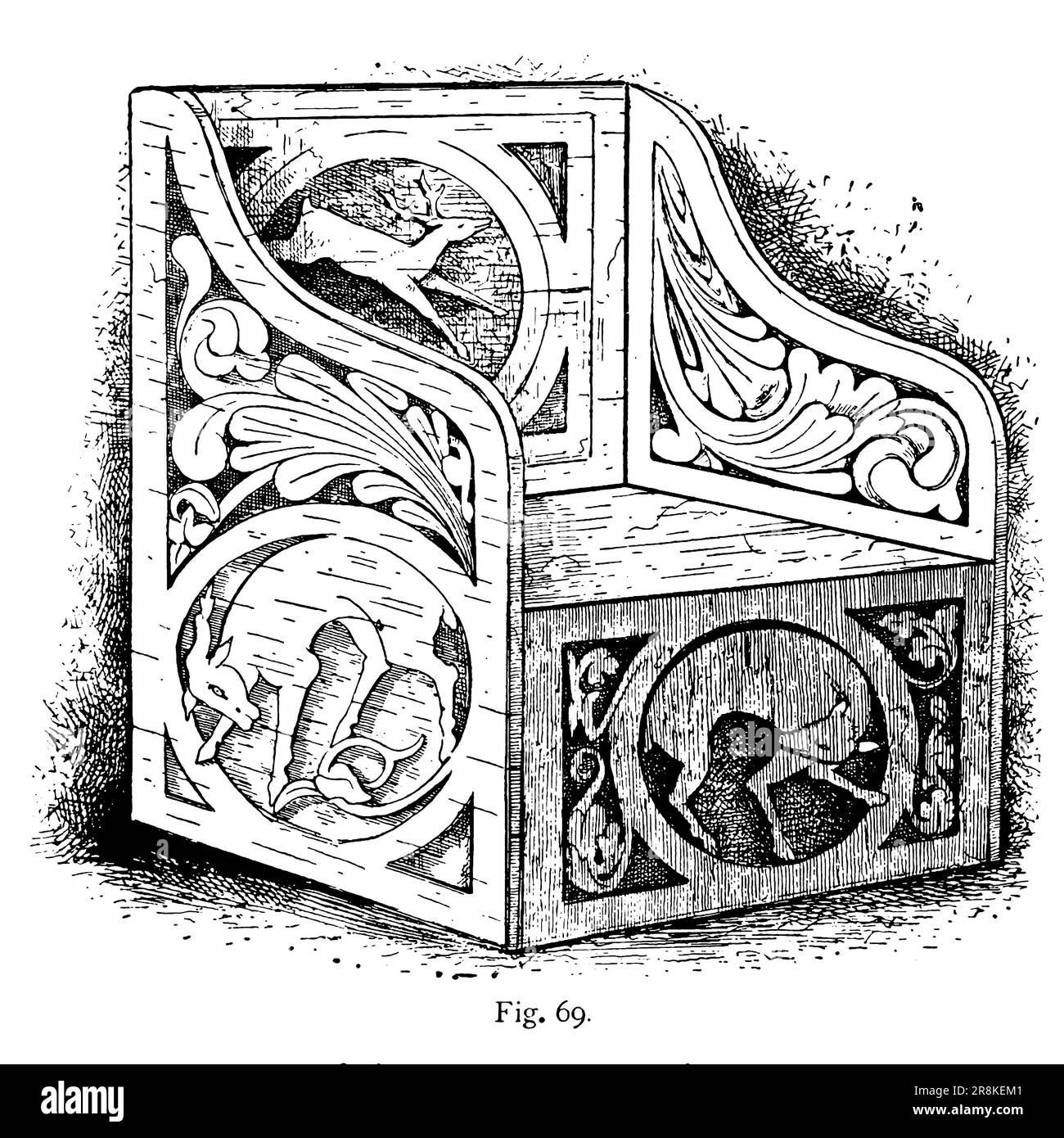Chaise en bois décorée croquis de ligne de l'ouvrage ' A Manual of Wood Carving ' de Leland, Charles Godfrey, 1824-1903; et Holtzapffel, John Jacob Date de publication 1891 par New York, Scribner Banque D'Images Chaise en bois décorée croquis de ligne de l'ouvrage ' A Manual of Wood Carving ' de Leland, Charles Godfrey, 1824-1903; et Holtzapffel, John Jacob Date de publication 1891 par New York, Scribner Banque D'Images