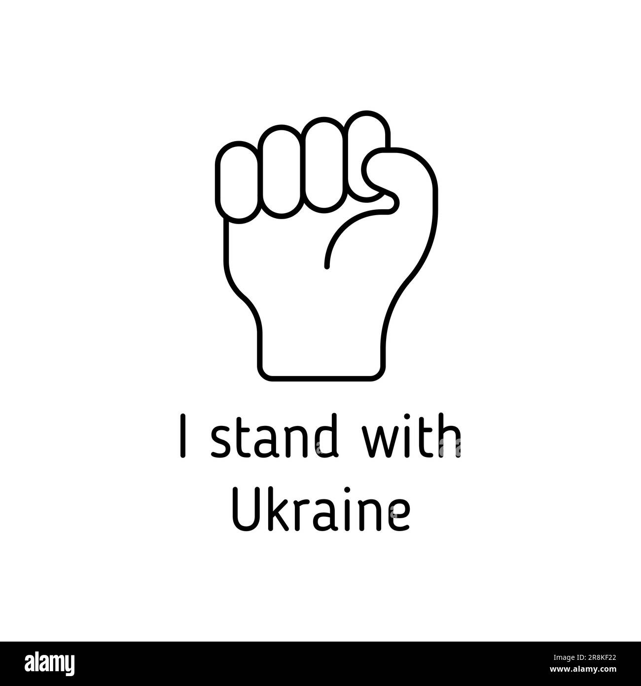 je suis avec l'icône de vecteur Ukraine Illustration de Vecteur