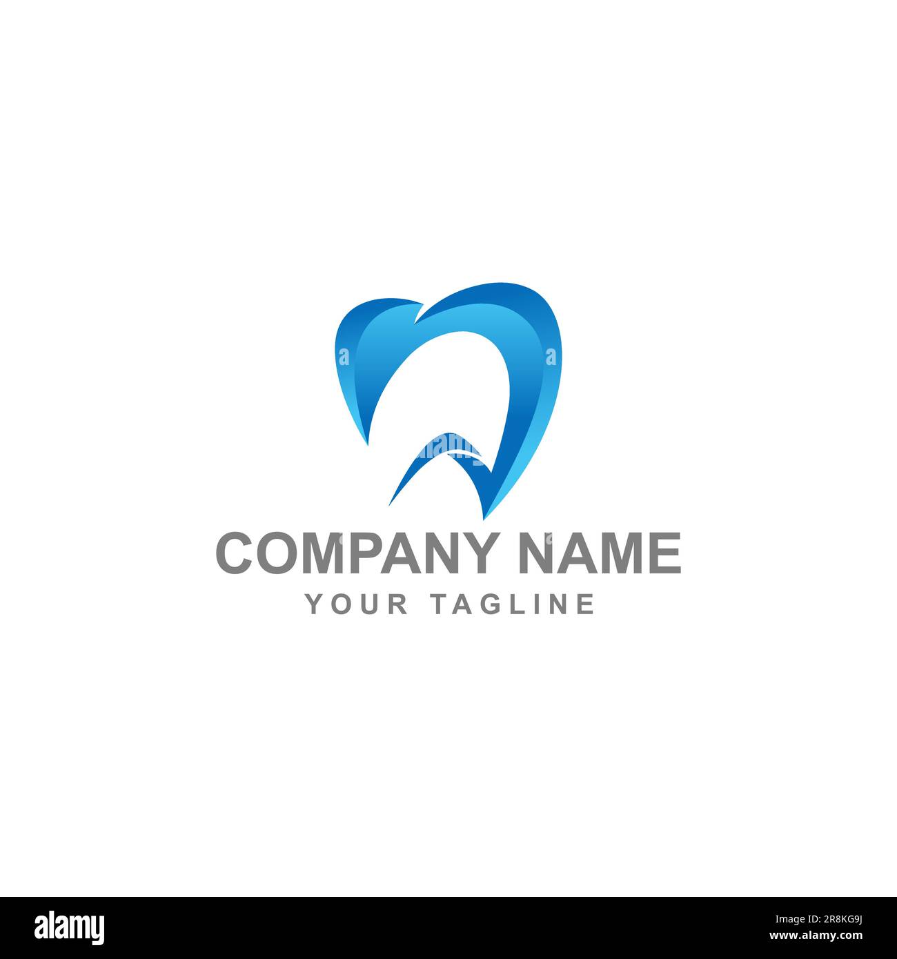 Logo de la clinique dentaire Design logo du dentiste abstrait de la dent Sstomatology linéaire du dentiste.EPS 10 Illustration de Vecteur