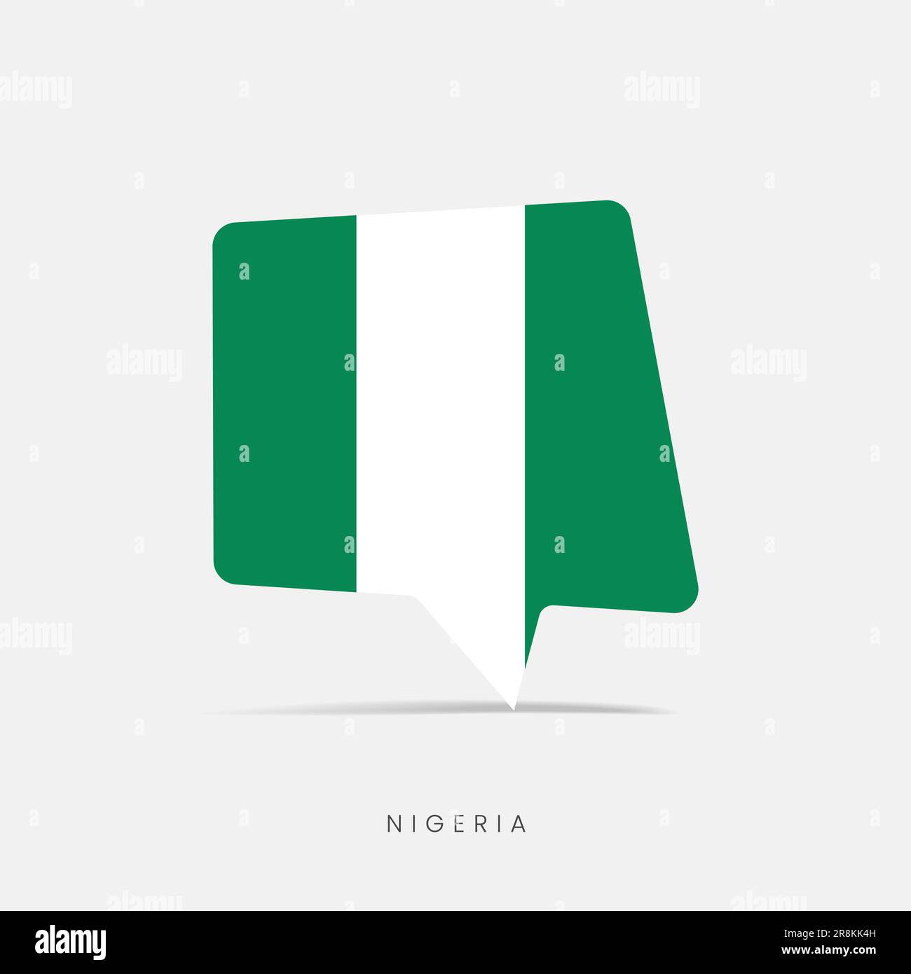 Icône de chat bulle drapeau du Nigeria Illustration de Vecteur