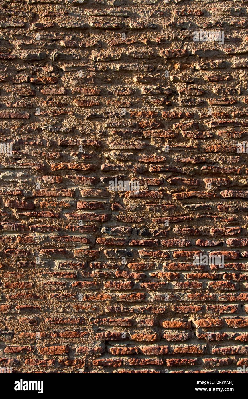 Fond de mur de briques naturel, utile pour la conception. Banque D'Images