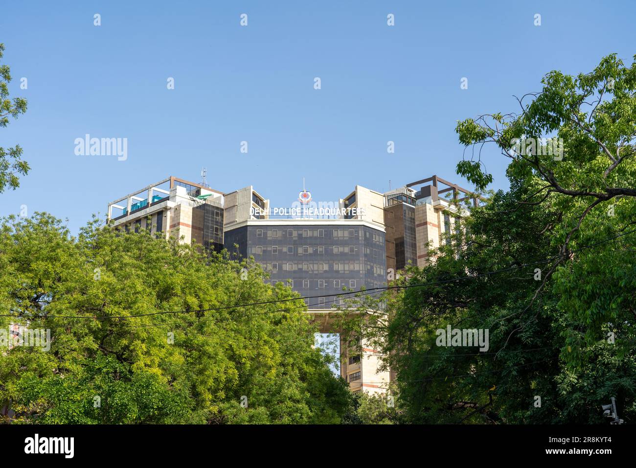 Siège de la police à Delhi, Inde Banque D'Images