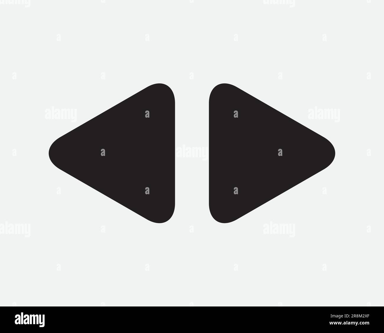 Triangle gauche droite flèche vers l'avant vers l'arrière Suivant passer vers l'arrière Précédent deux 2 signe noir blanc symbole Illustration Illustration graphique Clipart EPS Vector Illustration de Vecteur