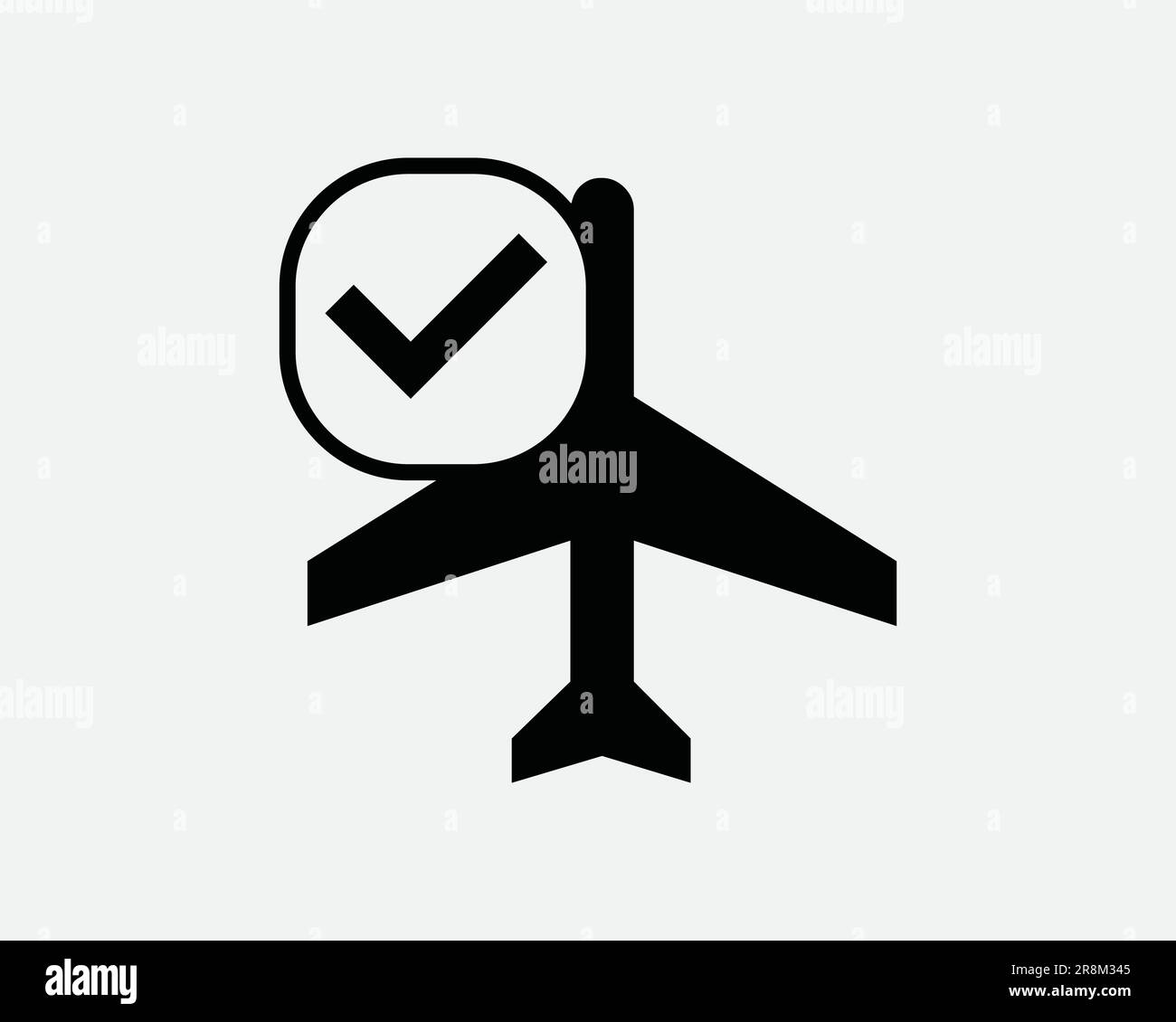 Icône vol vérifié. Approuvé avion avion avion Tick Check vérifier confirmer OK Noir blanc signe symbole Illustration graphique Clipart EPS Vector Illustration de Vecteur Icône vol vérifié. Approuvé avion avion avion Tick Check vérifier confirmer OK Noir blanc signe symbole Illustration graphique Clipart EPS Vector Illustration de Vecteur