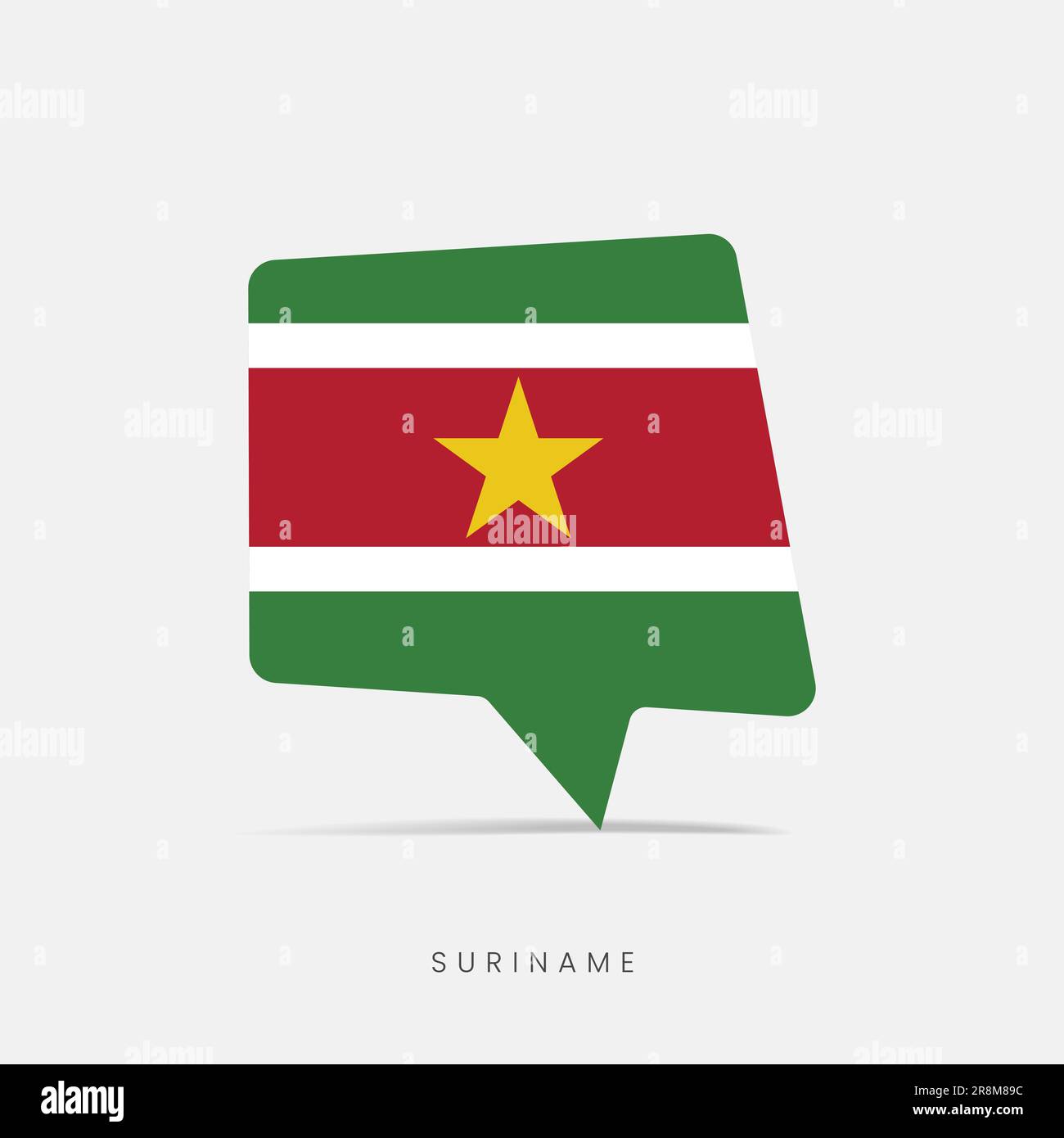 Icône de chat bulle drapeau surinamais Illustration de Vecteur