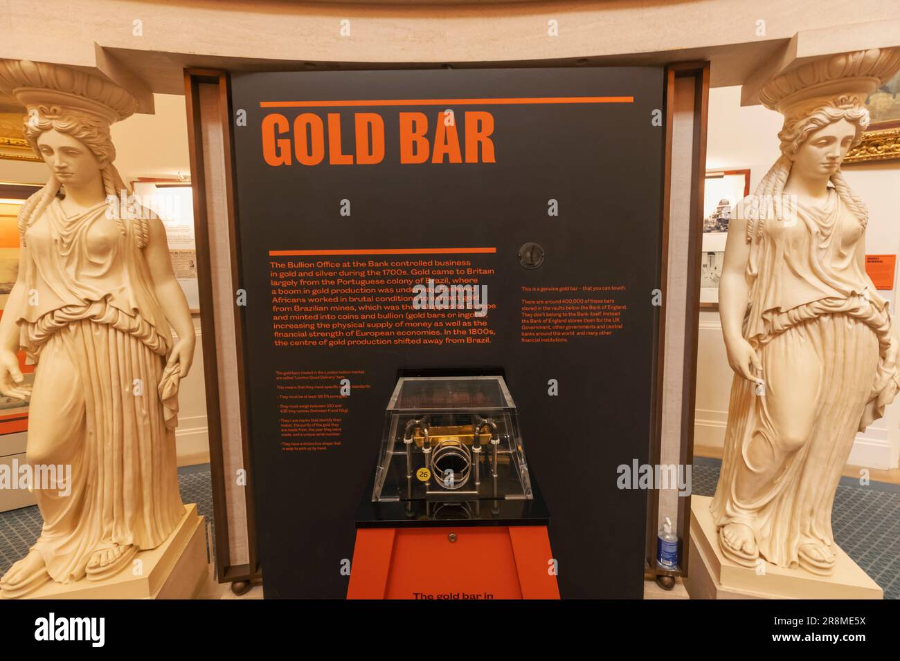 Angleterre, Londres, ville de Londres, Banque d'Angleterre, Gold Bar au Musée de la Banque d'Angleterre Banque D'Images