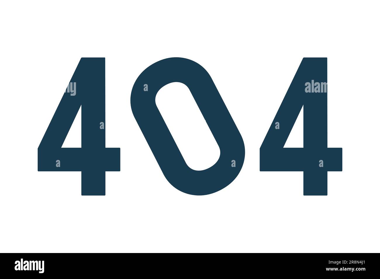 Le message d'erreur 404 clignote en noir blanc, numéro zéro incliné Illustration de Vecteur